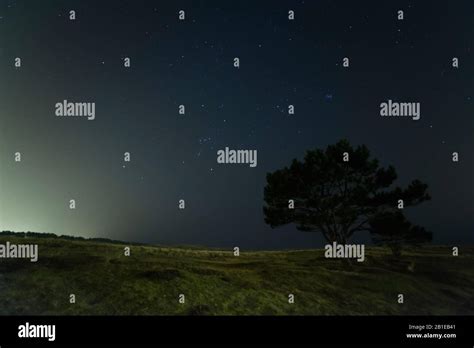 starry sky netherlands northern netherlands huisduinen stock photo alamy