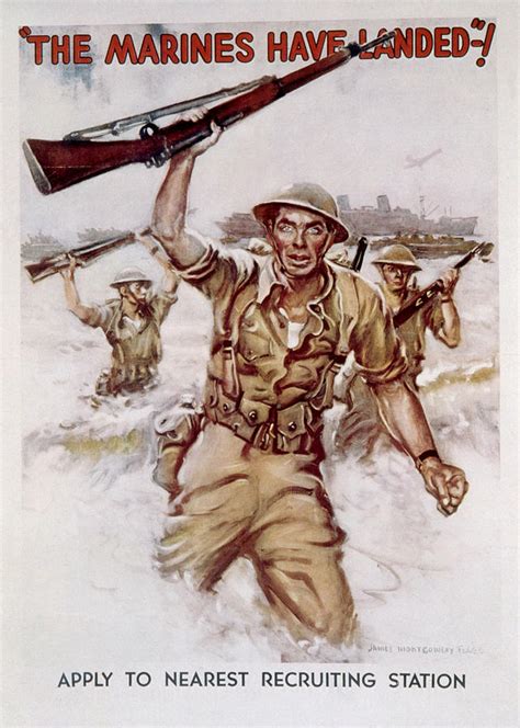 world war ii marines recruiting poster photograph by everett