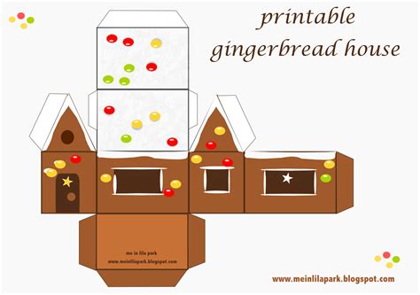 printable gingerbread house ausdruckbares lebkuchenhaus freebie