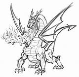 Dragon Fire Breathing Drawing Vector Sketch Cartoon Illustration Simple Draw Printable Behance Sketches Getdrawings Paintingvalley sketch template