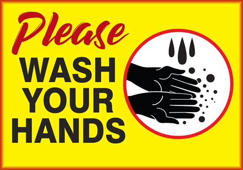 printable hand washing signs