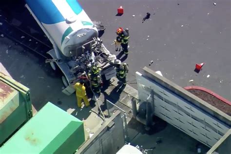 california medical facility evacuated  liquid oxygen tanker explodes