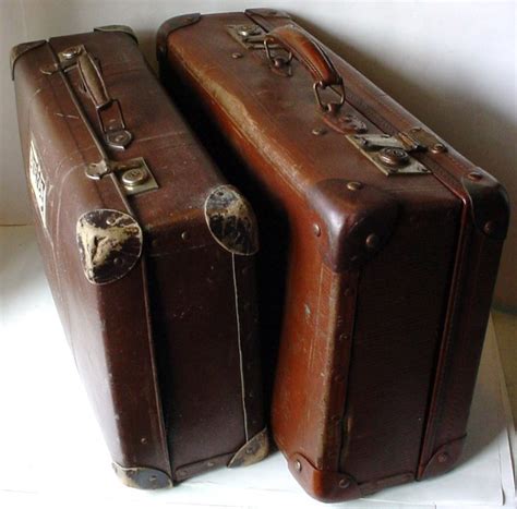vintage koffers pair   imitation leather catawiki