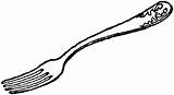 Fork Drawing Clipart Clip sketch template