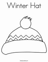 Hat Coloring Winter Pages Scarf Clipart Template Add Print Clip Favorites Login Twistynoodle Library Change Comments sketch template