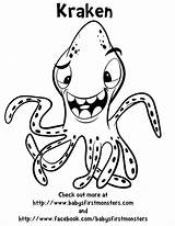 Kraken Coloring sketch template