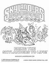 Skylanders Skylander Everfreecoloring Spyro Visiter Darkspyro sketch template