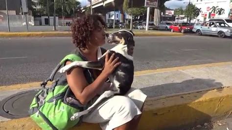 mujer se besa apasionadamente con su perro youtube