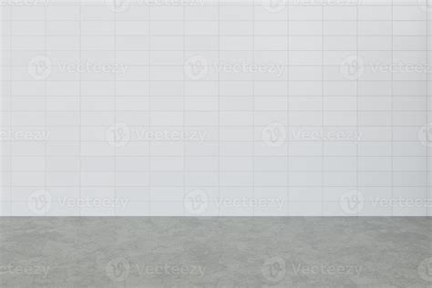 rendering white brick background concrete flooor  stock