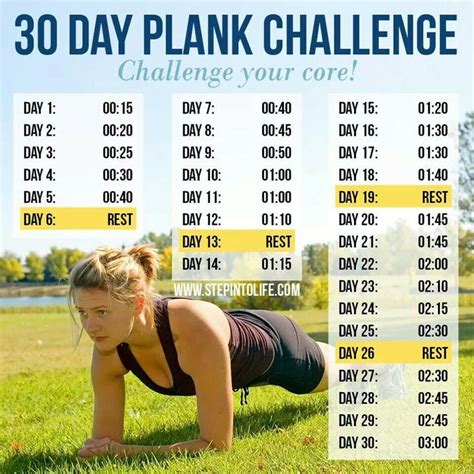 30 day plank challenge £et § wôrkôut pinterest
