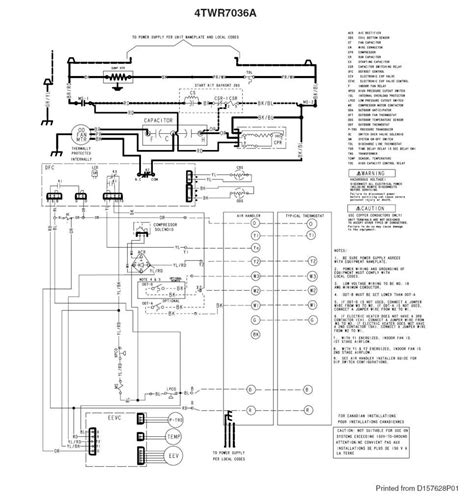 trane heat pump wiring schematic  wiring diagram