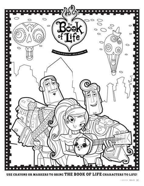 book  life characters colouring pages coloring book pages coloring