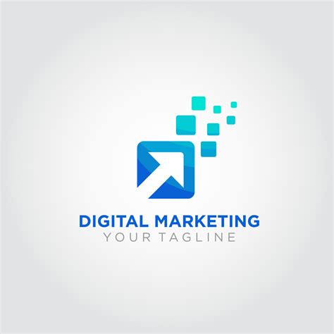 vector de diseno de logotipo de marketing digital adecuado  el