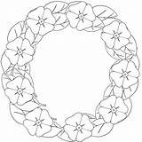Poppy Wreath Remembrance Coloring Colouring Printable Color Pages Kids Sheets Bigactivities sketch template