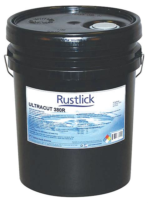 rustlick coolant  gal container size bucket clear blue  grainger
