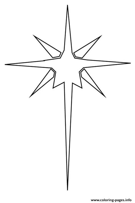 christmas star outline coloring pages printable
