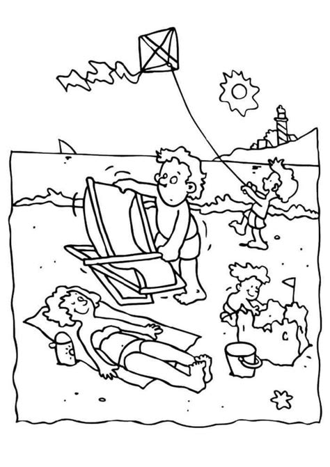 printable beach coloring pages  kids summer coloring pages