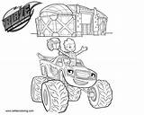 Blaze Coloring Pages Aj Monster Machines Template sketch template