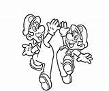 Luigi Mario Coloring Pages Super Color Printable Brothers Drawing Baby Getcolorings Popular Clipartmag Print sketch template