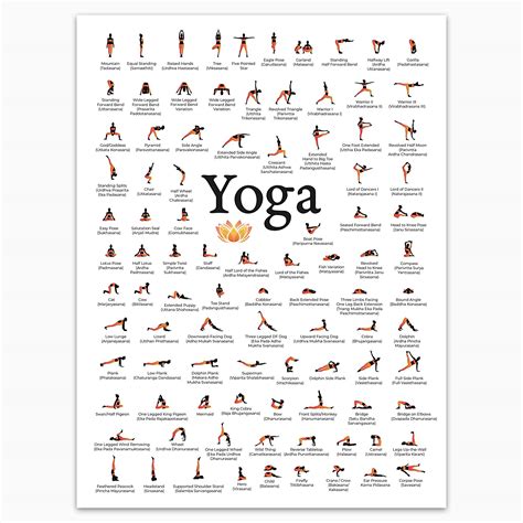 buy yoga poses poster asanas modern exercise chakra yoga