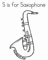 Saxophone Musical sketch template