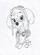 Paw Patrol Skye Coloring Pages Sky Sport Print Sheets Outfit Deviantart Clipart Color Patrouille Pat Coloriage Printable Drawing Dessin Azcoloring sketch template