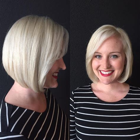 Classic Platinum Bob With Side Swept Bangs The Latest