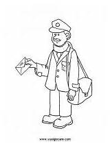 Mestieri Helpers Occupations Postino Mailman Helper Varie Postman Carrier sketch template
