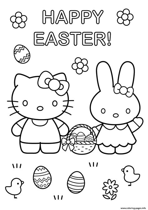 print  kitty  easter bunny coloring pages  kitty