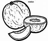 Melon Melones Cantaloupe Melone Papaya Disfrute Compartan Motivo Niñas Pretende Ausmalbilder sketch template