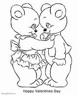 Coloring Valentine Pages Bear Valentines Color Printing Help Print sketch template