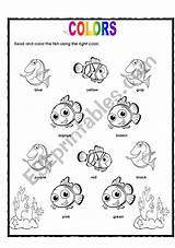Fish Color Worksheet Preview sketch template