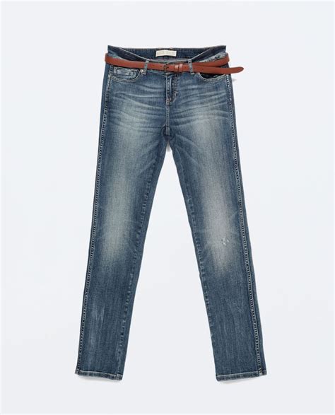 Zara New This Week Belt Straight Jeans Moda Jeans Rectos Zara