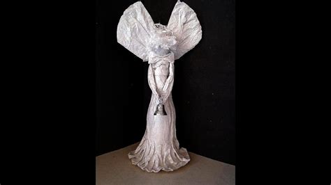 diy elegant papier mache angel sculpture free standing angel mantel