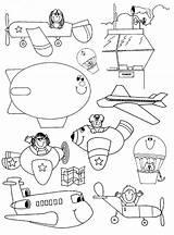 Coloring Pages Kindergarten Preschool Printable Airplanes Toddler Marine Vehicles sketch template