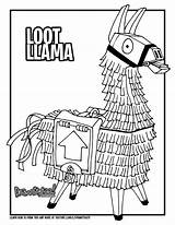 Llama Fortnite Loot Coloring Pages Fortnight Drawing Draw Too Template Royale Battle Tutorial Sketch sketch template