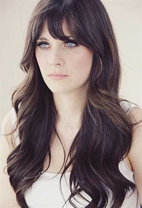 25 Hairstyles With Long Bangs Hairstyles And Haircuts