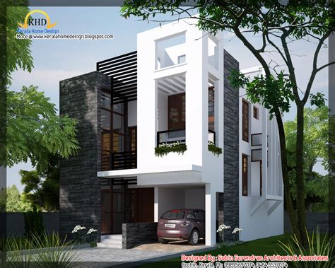 modern contemporary home  sq ft kerala house design idea