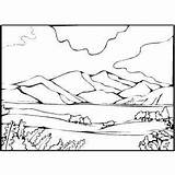 Coloring Pages Mountain Landscape Scenery Color Range Desert Lake Drawing Oasis Scene Teton Lion Getdrawings Getcolorings Colouring Printable Colorings Forest sketch template