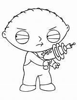 Stewie Griffin Waffe Colouring Cartoons Coloringhome Doll Productions sketch template