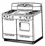 Stove Clipart Oven Clip Sketch Kitchen Graphics Drawing Stoves Vintage Retro Coloring Cliparts Fairy Pages Cute Downloads Vector Printable Thegraphicsfairy sketch template