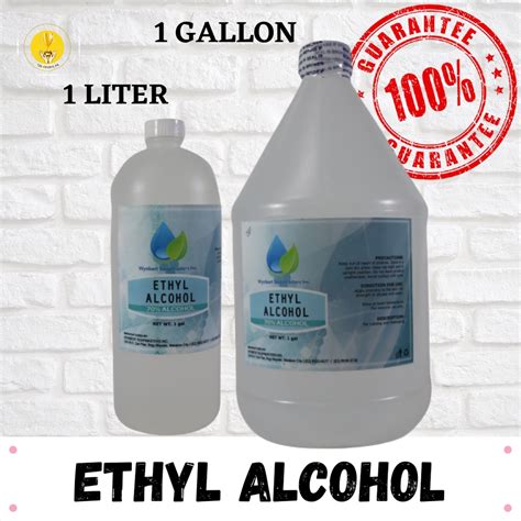 solution ethyl alcohol ml  liter  gallon shopee philippines