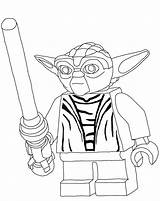 Yoda Coloring Lego Pages sketch template