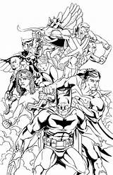 Coloring Justice League Pages Coloring4free Kids Coloringhome Heroes Cute America Members Comments Source sketch template