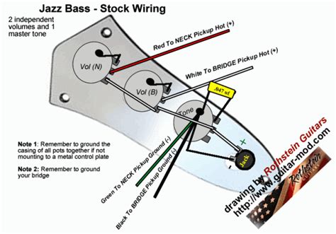 bass wiring diagram  volume  tone