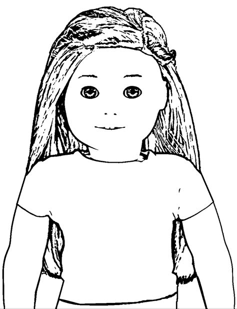 girl  doll coloring page coloring pages