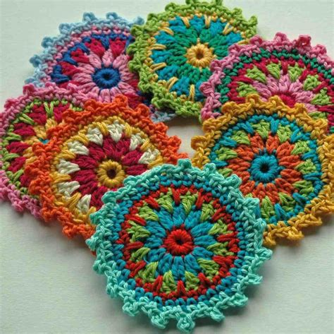 flower motif coasters  crochet pattern annie design crochet