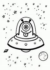 Alien Coloring Kids Space Ufo Outer Pages Drawing Clipart Funny Spaceship Sheets Cliparts Crafts Aliens Astronaut Color Drawings Cute Rocket sketch template