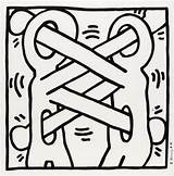 Haring Keith Coloring Pages Aids Attack Getcolorings Pop Prints Auction Getdrawings Artnet sketch template