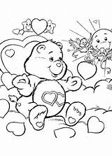 Bear Lot Coloring Care Pages Heart Color Bears Print Ursinhos Kleurplaat Bisounours Hellokids Online Desenho sketch template